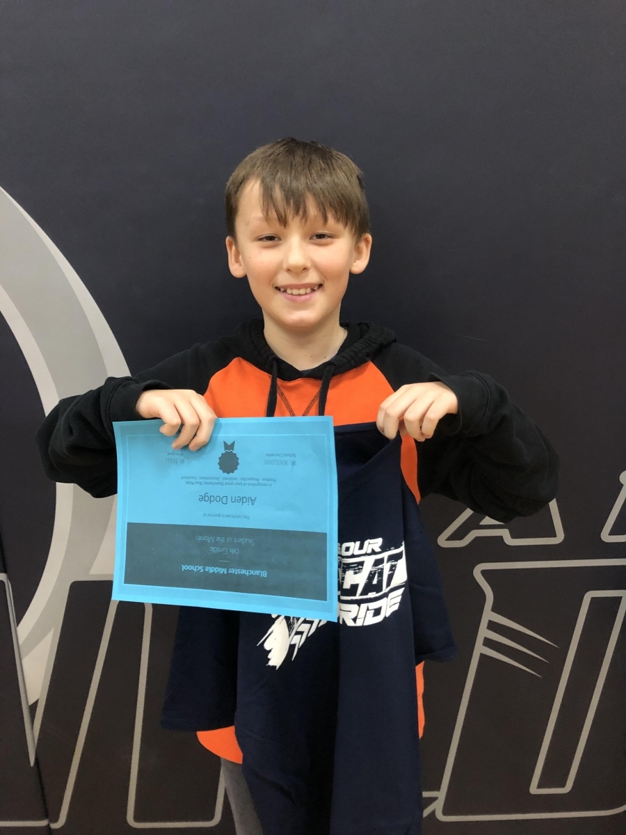  Aiden Dodge holding shirt and certificate